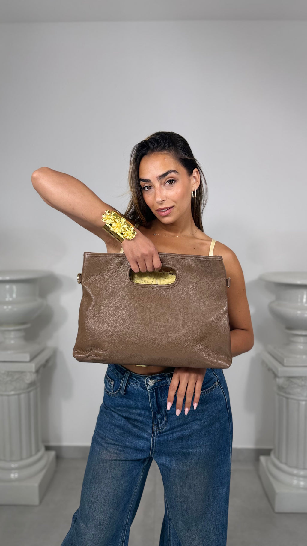 POCHETTE SQUARE VERA PELLE
